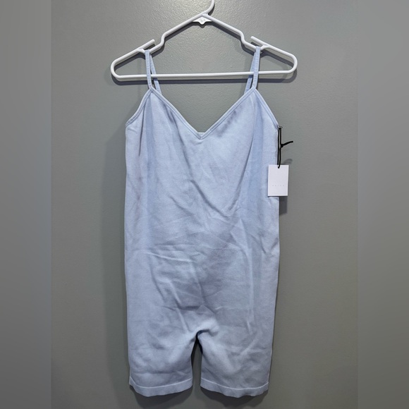 Hatch Pants - NWT Hatch The Body Rib Unitard Short in Light Blue Size XL